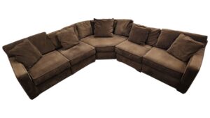 Jonathan Louis Teddy Bear Brown Curved Sectional