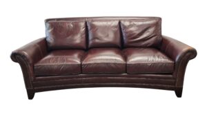 Lane Furniture 3-Seat Brown Leather Couch