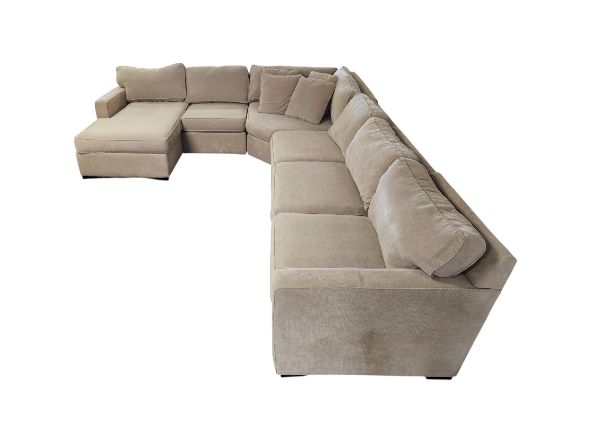 Jonathan Louis White-Tan Sectional with Chaise - Image 3