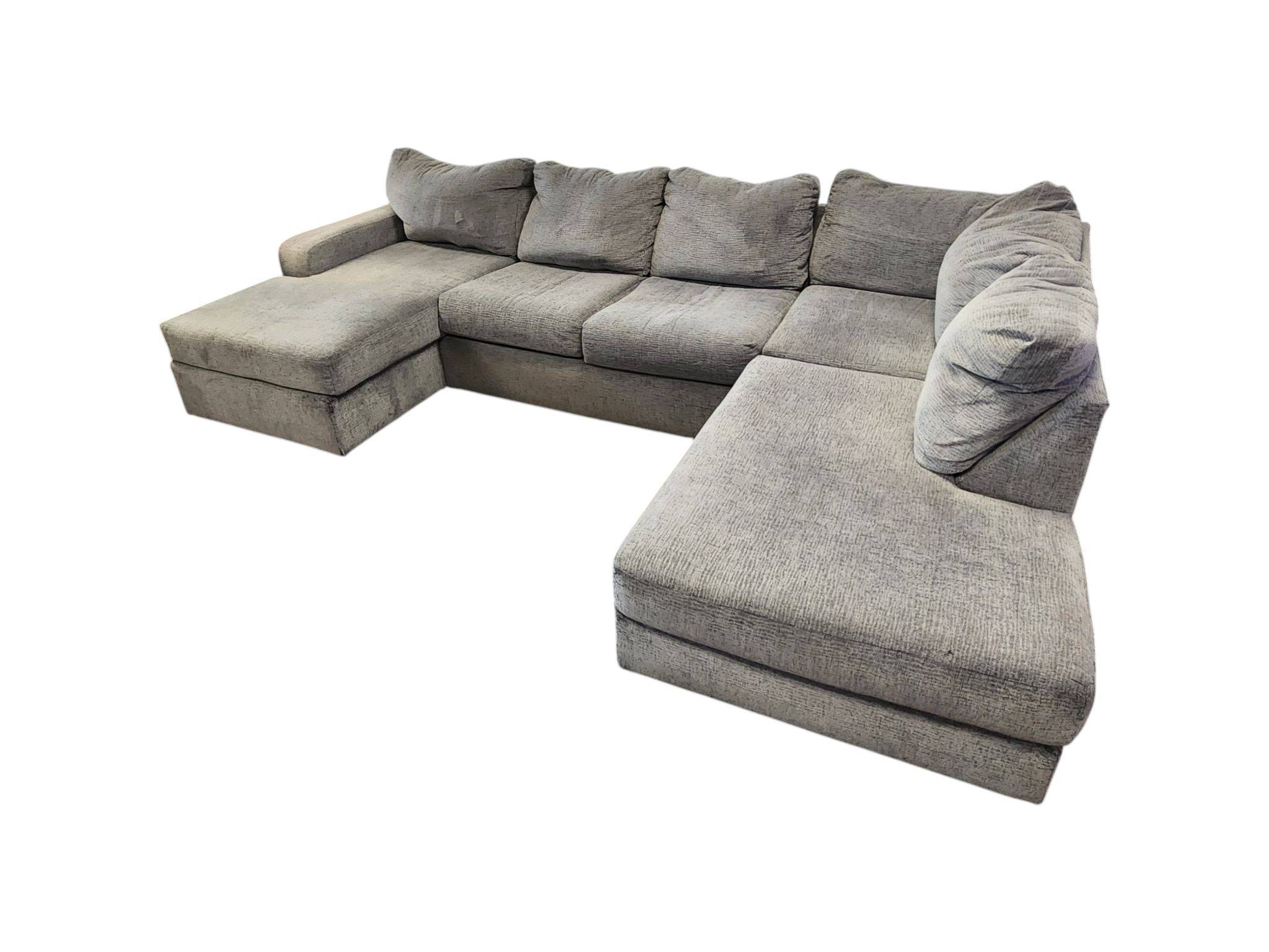 Gray 3pc Double Chaise Sectional - Image 4