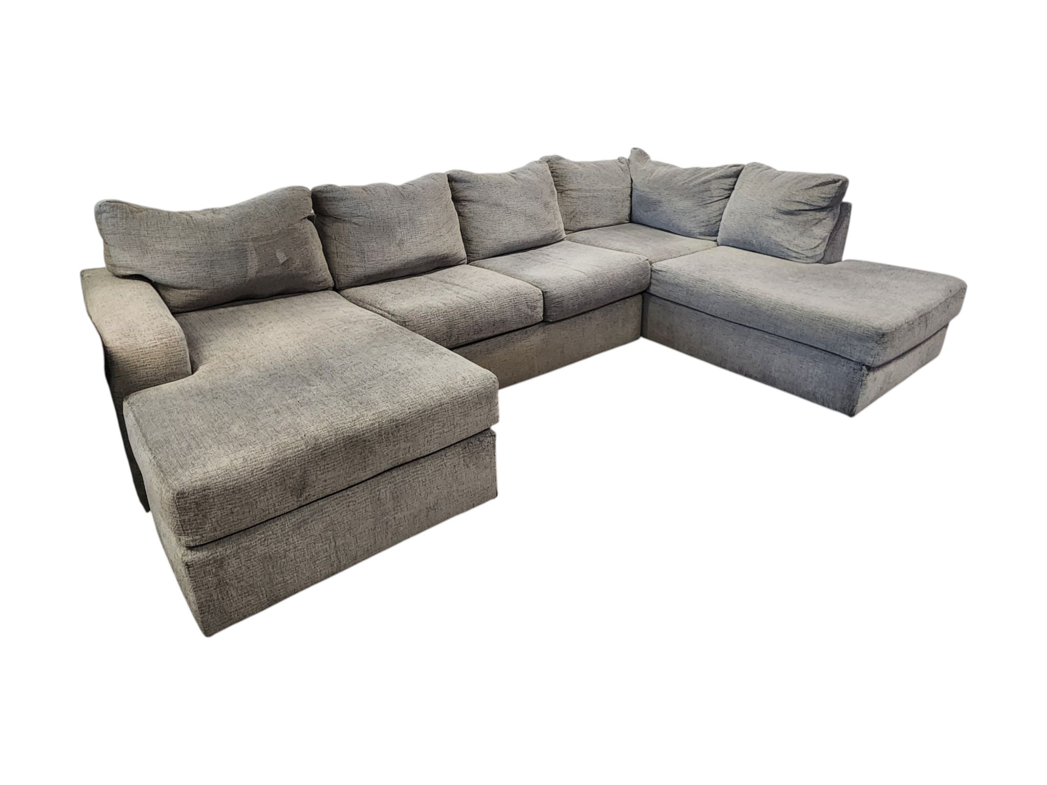 Gray 3pc Double Chaise Sectional - Image 3