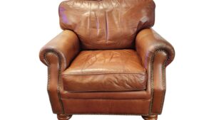 Drexel Heritage Burnt Orange Leather Chair