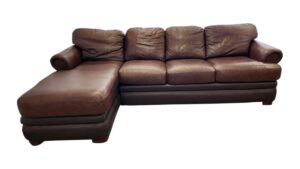 La-Z-Boy Brown Leather LAF Chaise Sectional