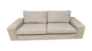 IKEA Wood Frame Large Gray Loveseat