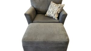 Ashley Furniture Stairatt Gray Chair & Storage Ottoman