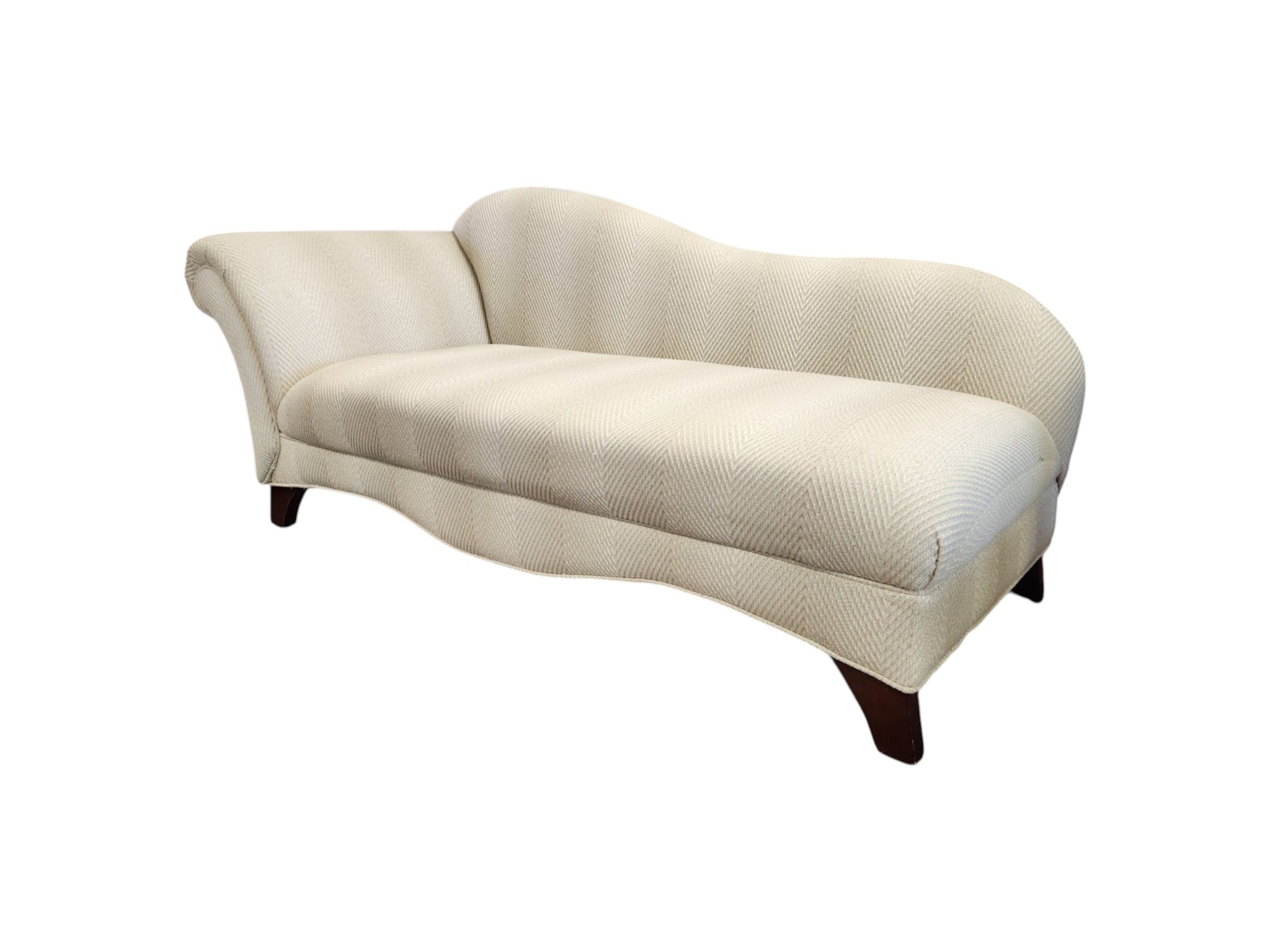 White Beige Vintage Lounge/Reading Chaise - Image 4
