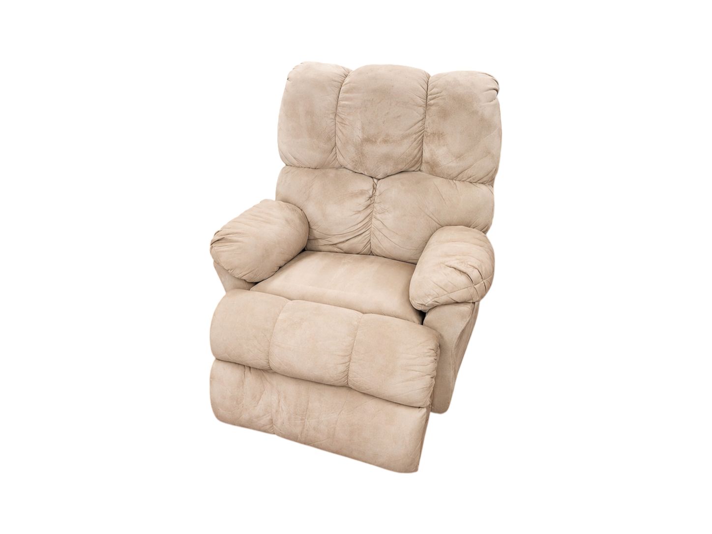 Franklin Corporation Stuffed Beige Recliner Chair - Image 3