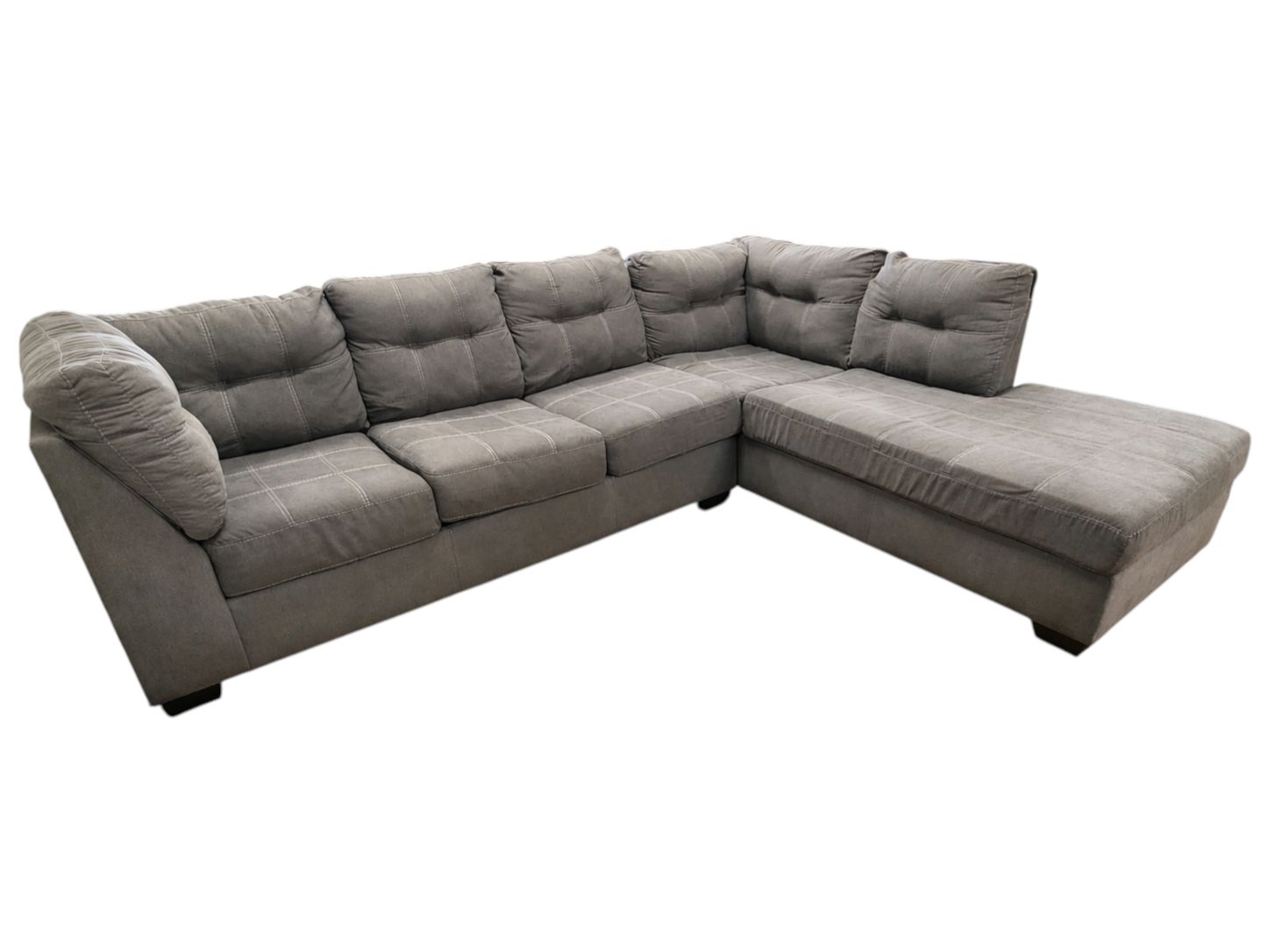 Ashley Furniture Gray Charcoal RAF Chaise Sectional