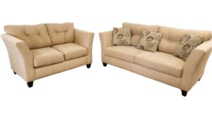 American Furniture Beige Couch & Loveseat Set
