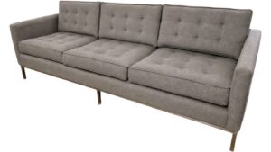 Mid Century Taupe/Warm Gray Classic Geometry Couch