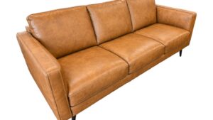 Natuzzi 3-Seat Brown/Tan Leather Couch