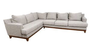 Ashley Furniture Light Gray Wood Frame L-Sectional