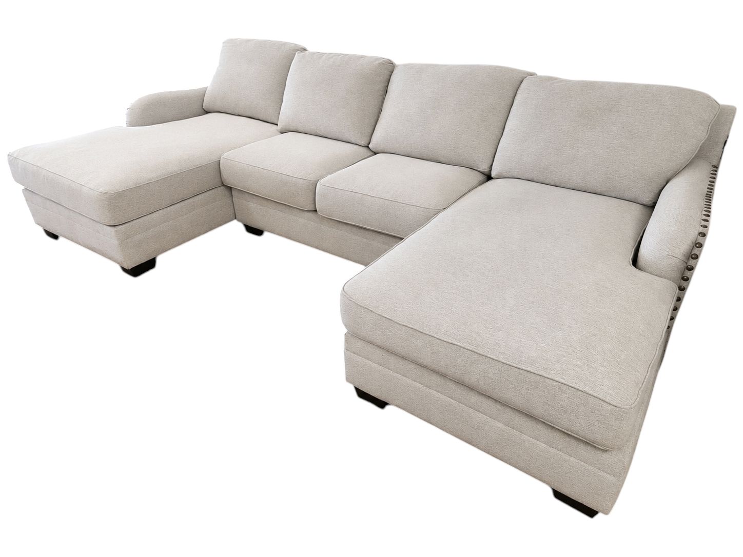Studded Double Chaise Sectional - Image 4