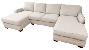 Studded Double Chaise Sectional