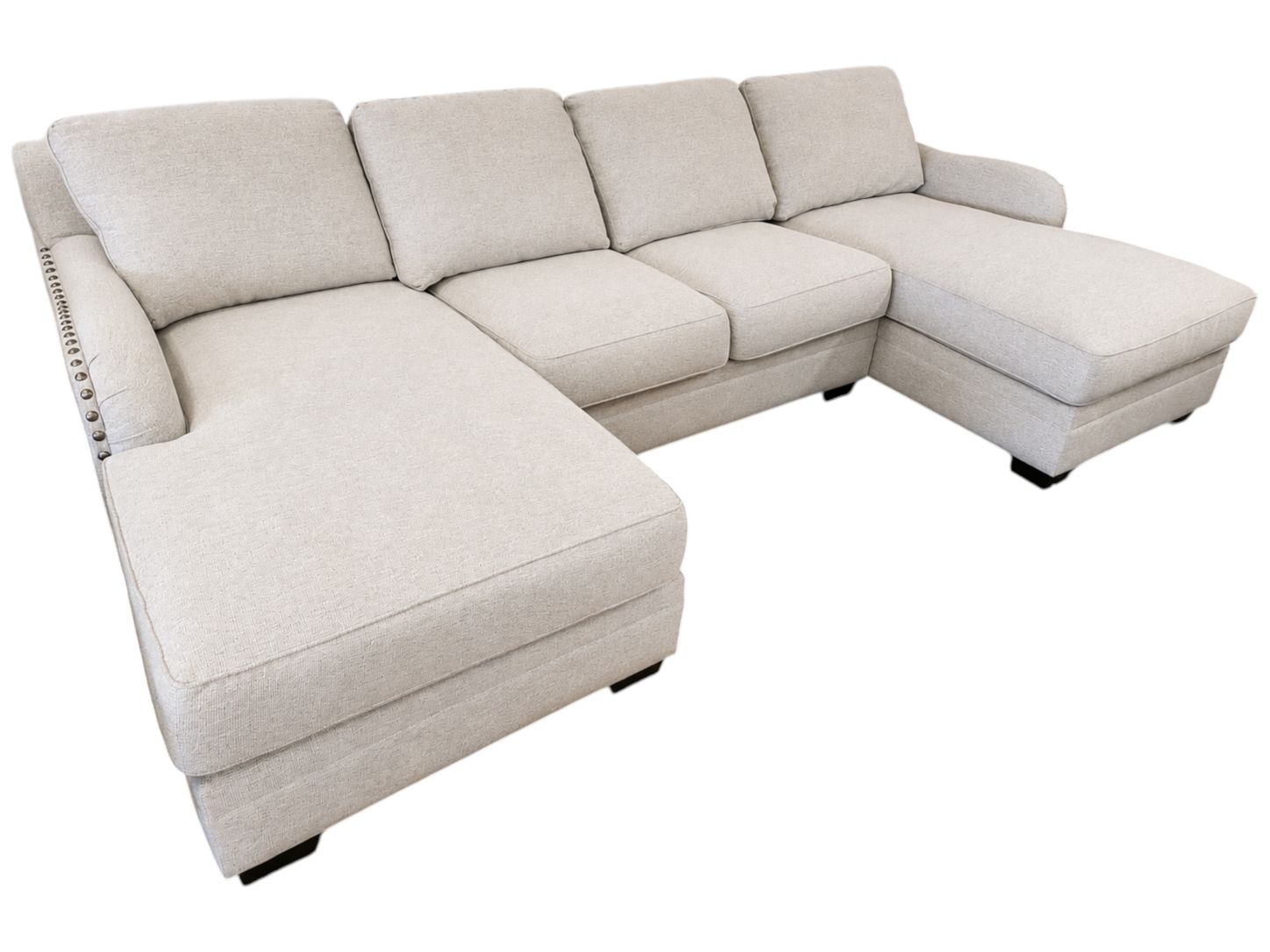 Studded Double Chaise Sectional - Image 3