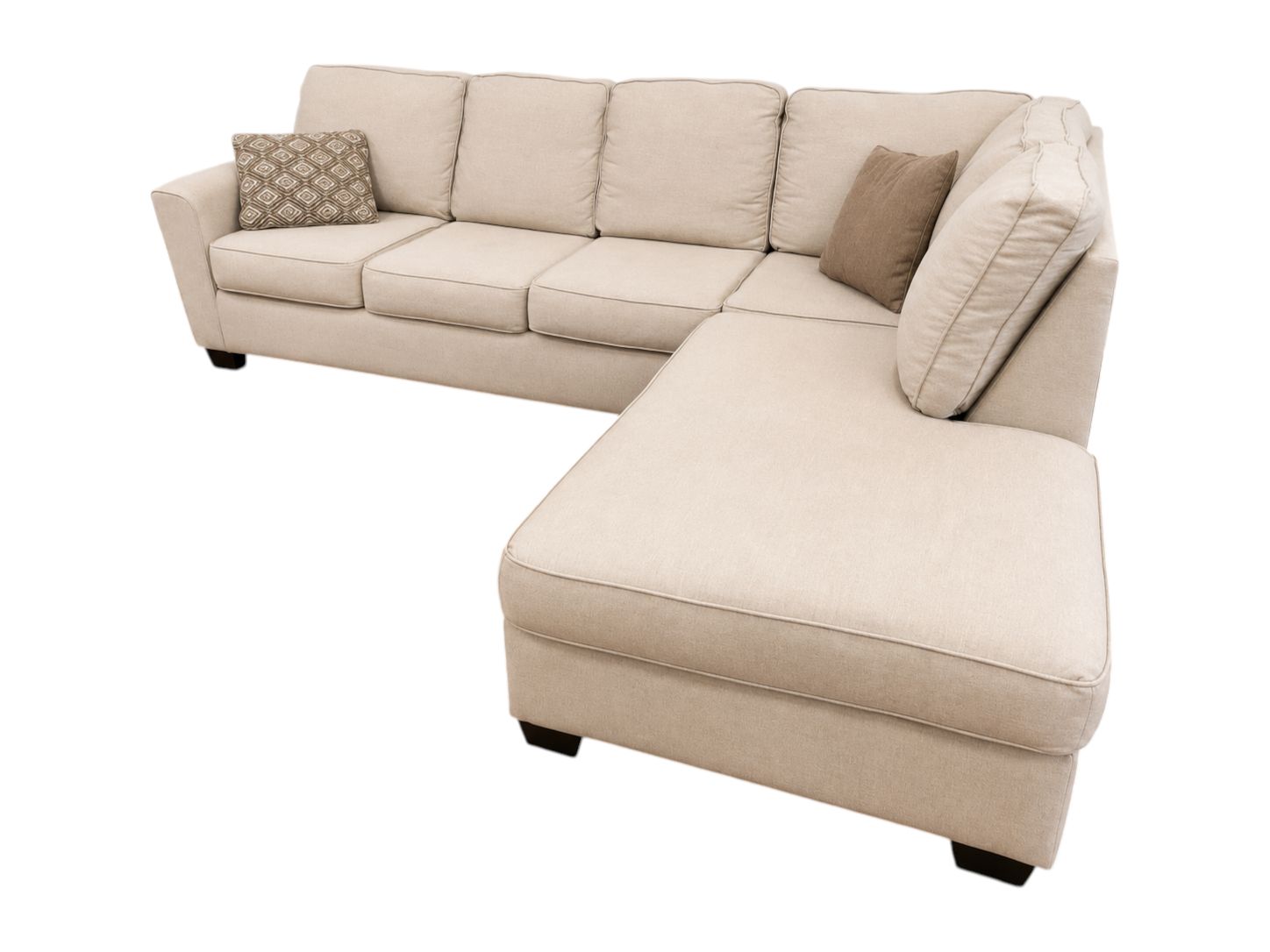 Ashley Furniture Light Beige RAF Chaise Sectional - Image 4