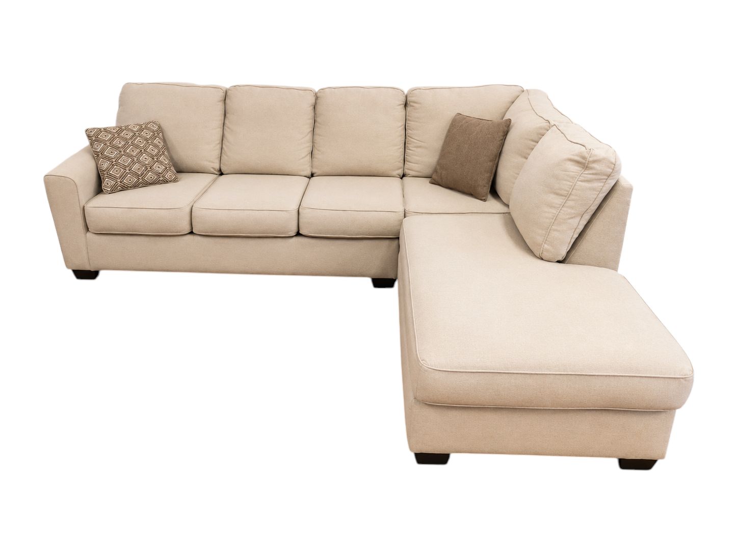 Ashley Furniture Light Beige RAF Chaise Sectional - Image 2