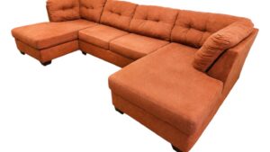 Ashley Furniture Mid-Tone Clay Double Chaise Sectional