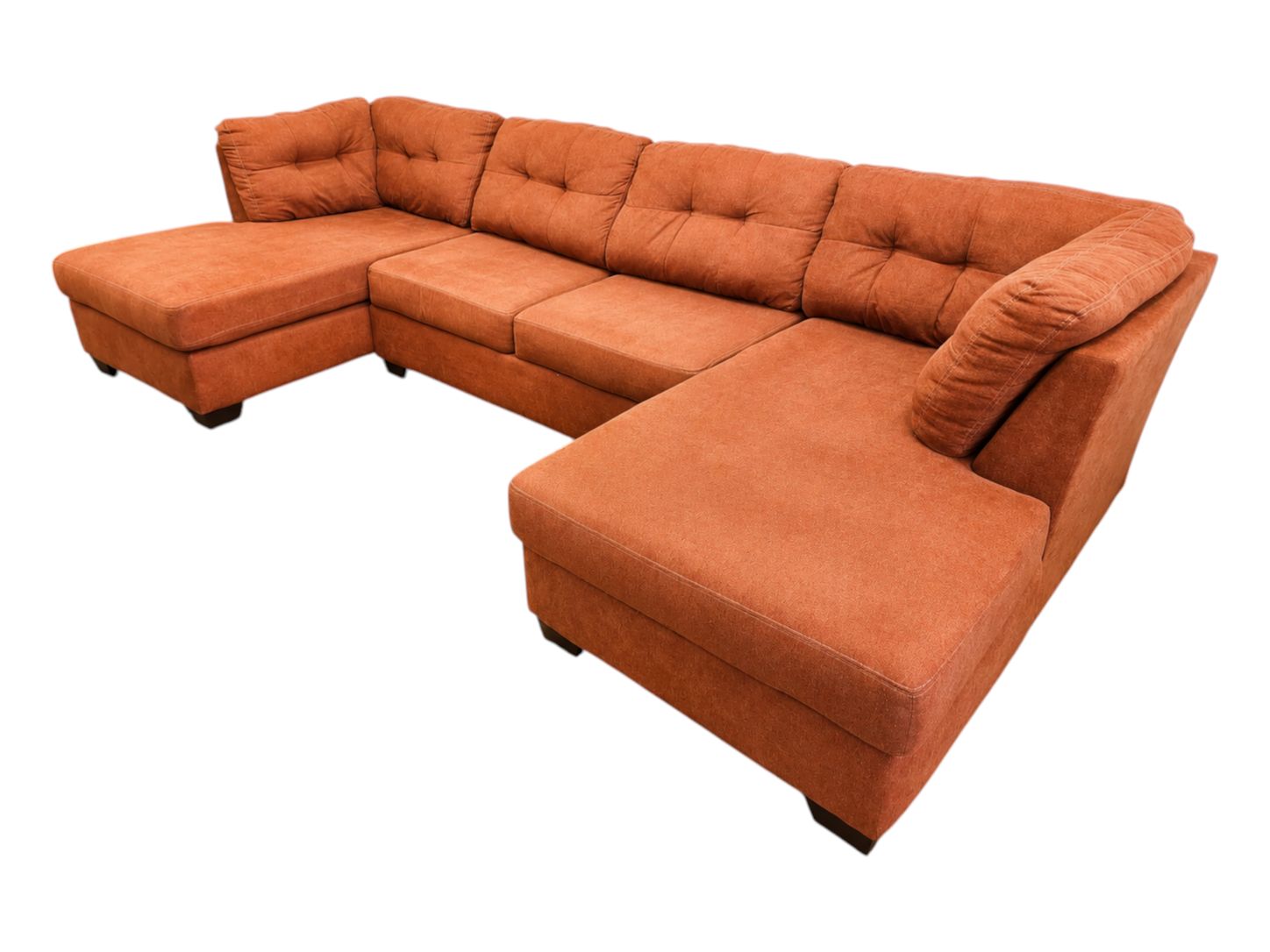 Ashley Furniture Mid-Tone Clay Double Chaise Sectional