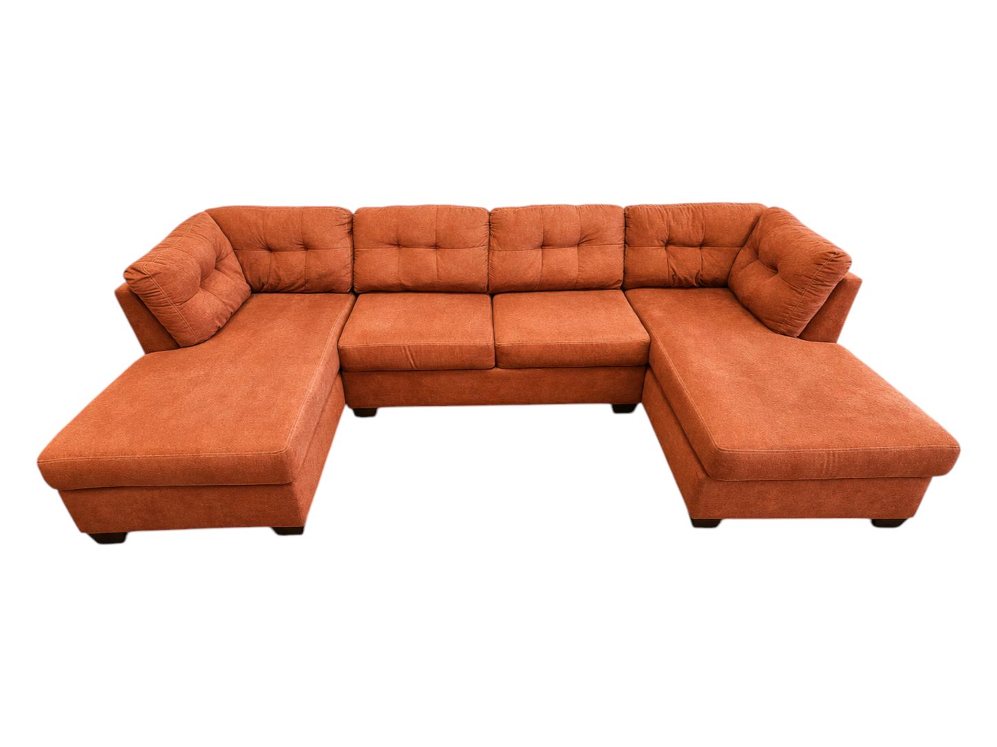 Ashley Furniture Mid-Tone Clay Double Chaise Sectional - Image 2