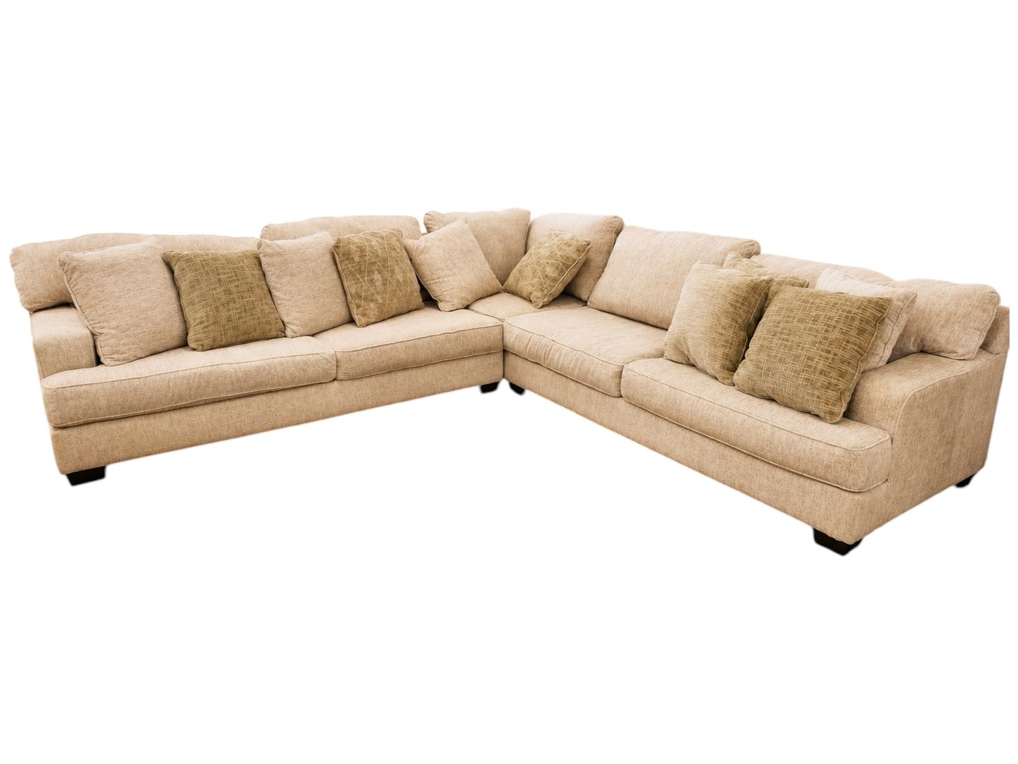 Ashley Furniture Beige/Cream Large Soft L-Sectional