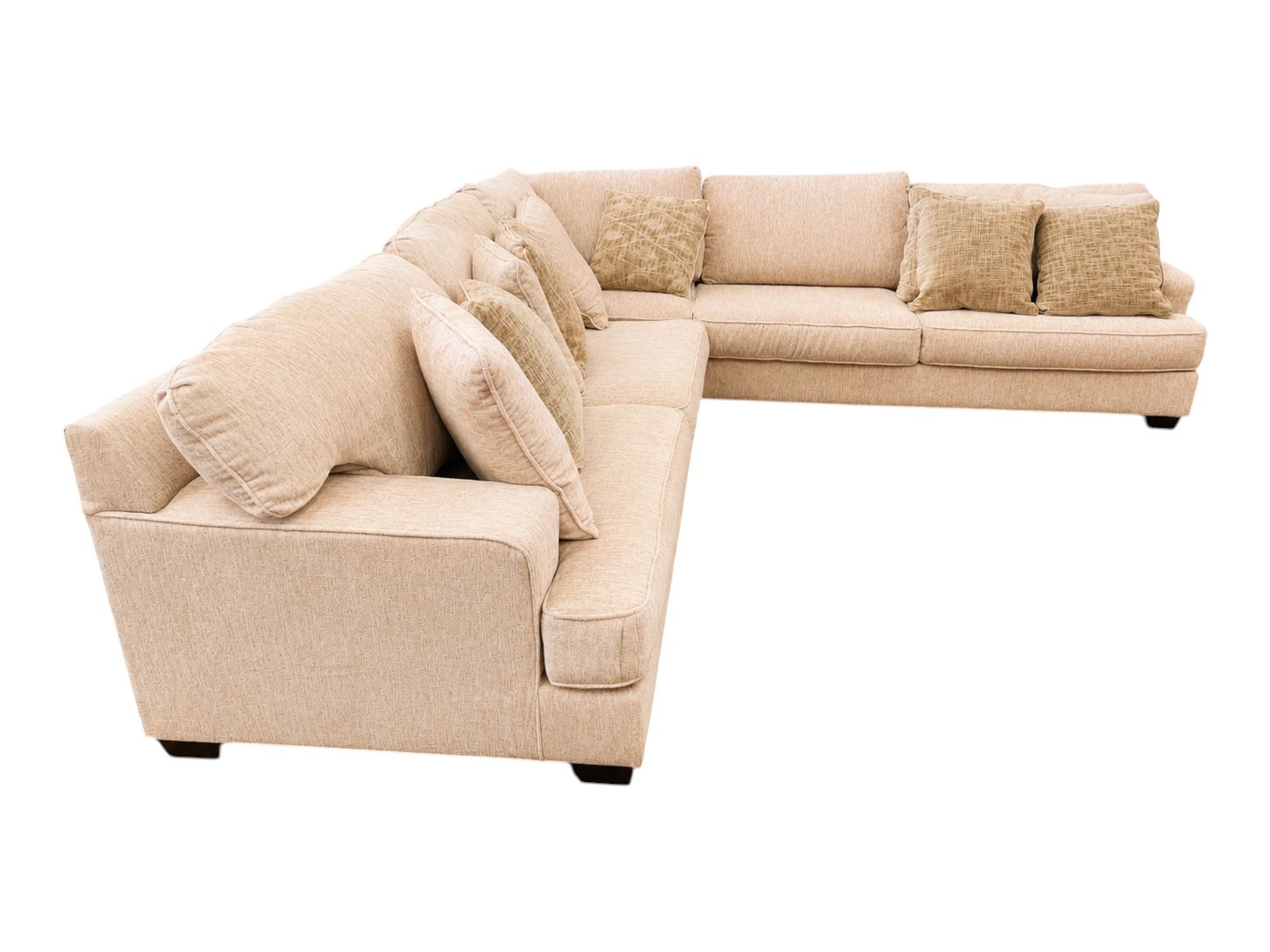 Ashley Furniture Beige/Cream Large Soft L-Sectional - Image 3