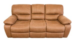 Homestretch Furniture Mocha Microsuede Manual Reclining Couch