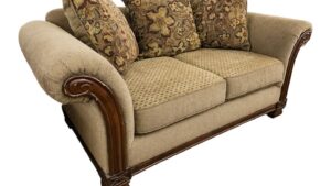 Made in Canada Fabrique Por INC. Olive Green Vintage Loveseat