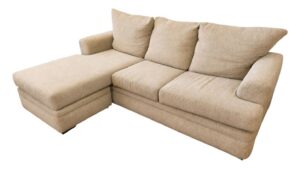 Beige 3-Seat Reversible Chaise Sectional