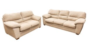Stratford Company Light Cream Overstuffed couch Set