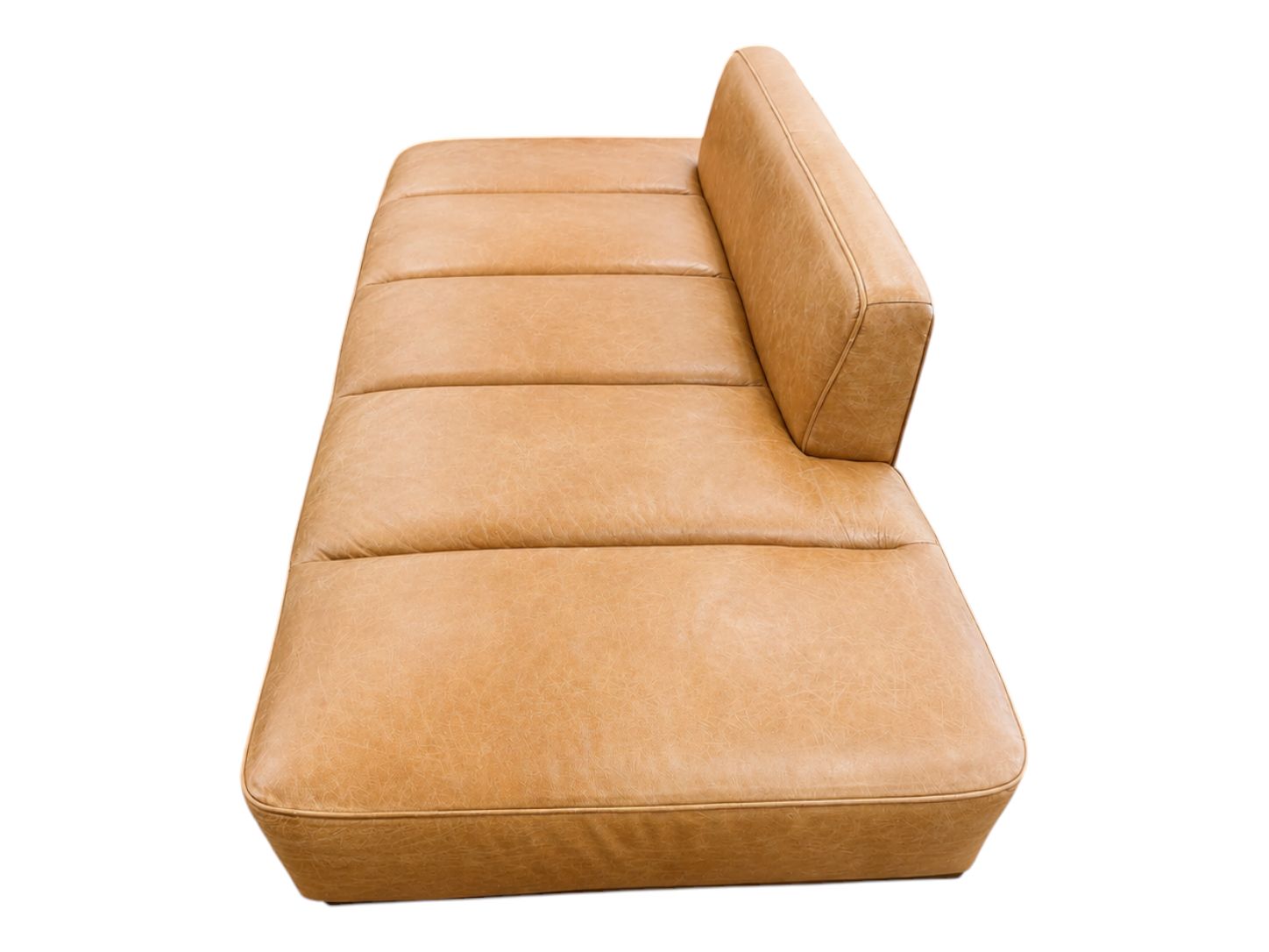 CB2 Lawndale Saddle Caramel Leather Daybed - Image 4