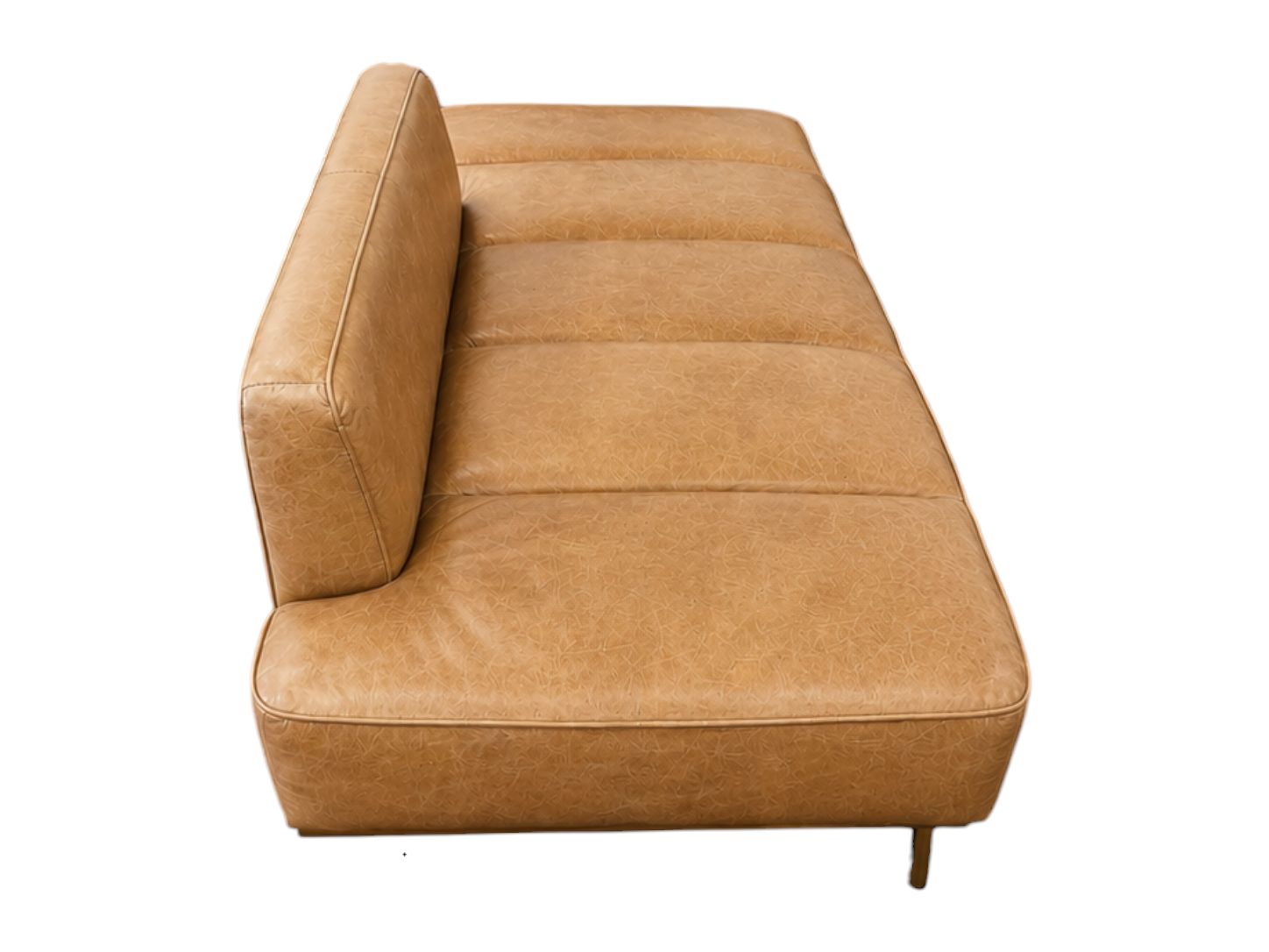 CB2 Lawndale Saddle Caramel Leather Daybed - Image 3