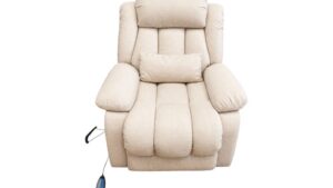 Ashley Furniture Oatmeal Beige Power Recliner with Massage & Heater