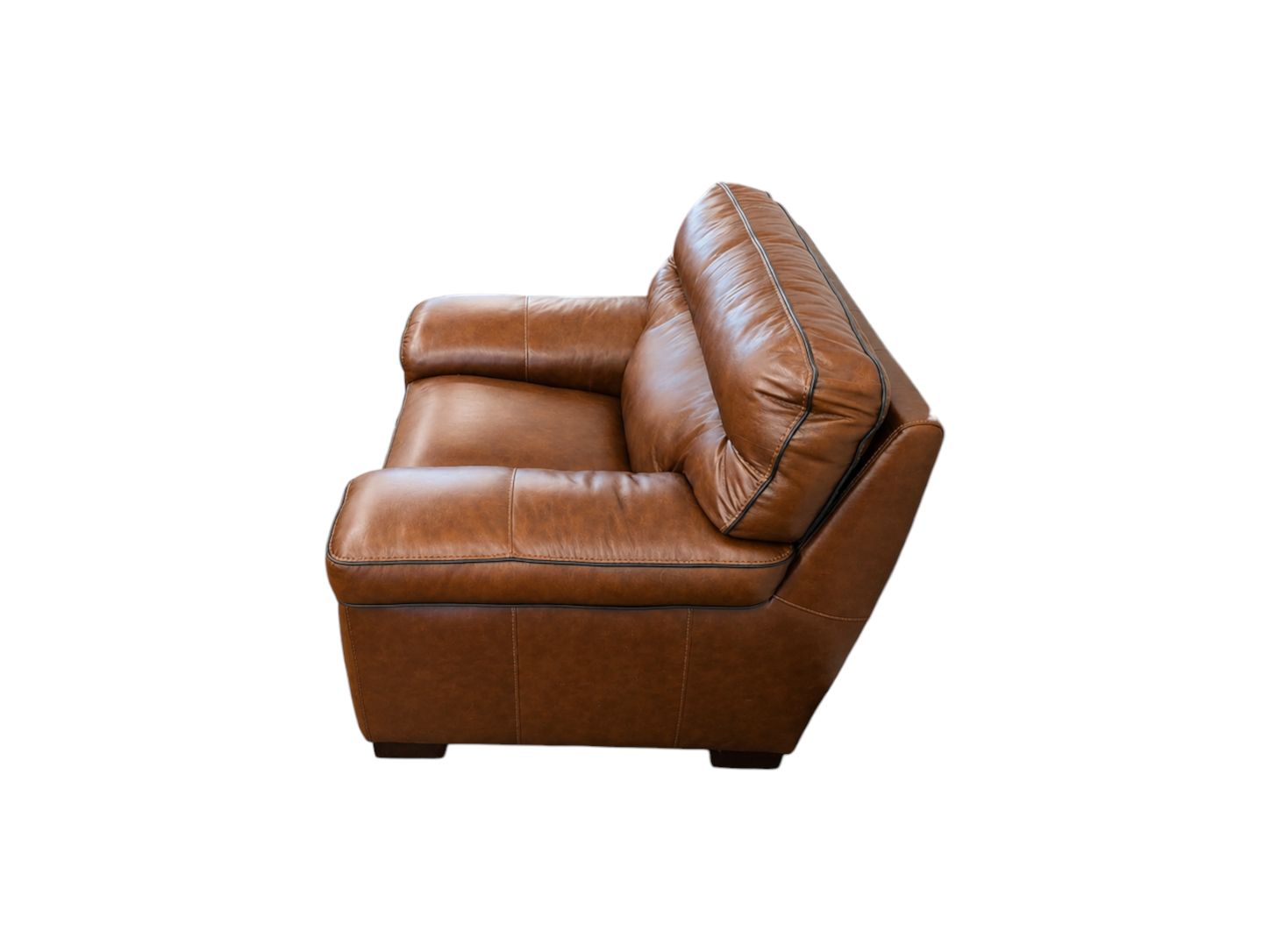 Shanghai Trayton Furniture Brown Leather Chair - Image 4