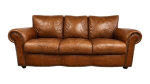 Caramel Genuine Leather Couch