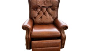 Brown Leather Manual Recliner