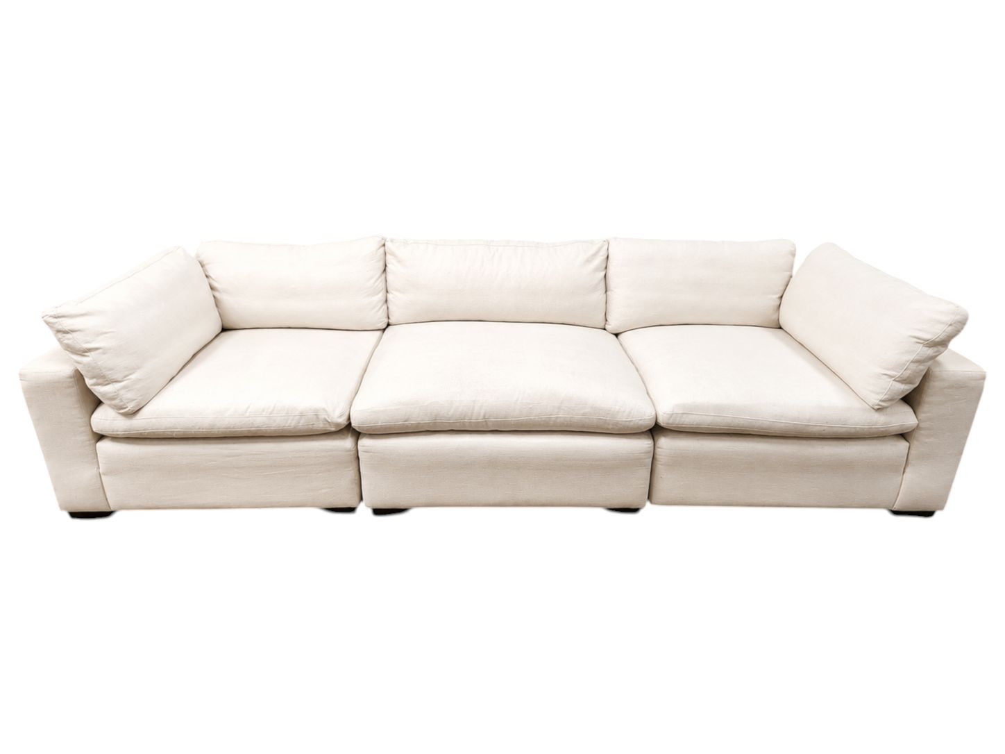 White 3pc Modular Cloud Style Sectional - Image 2