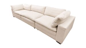 White 3pc Modular Cloud Style Sectional