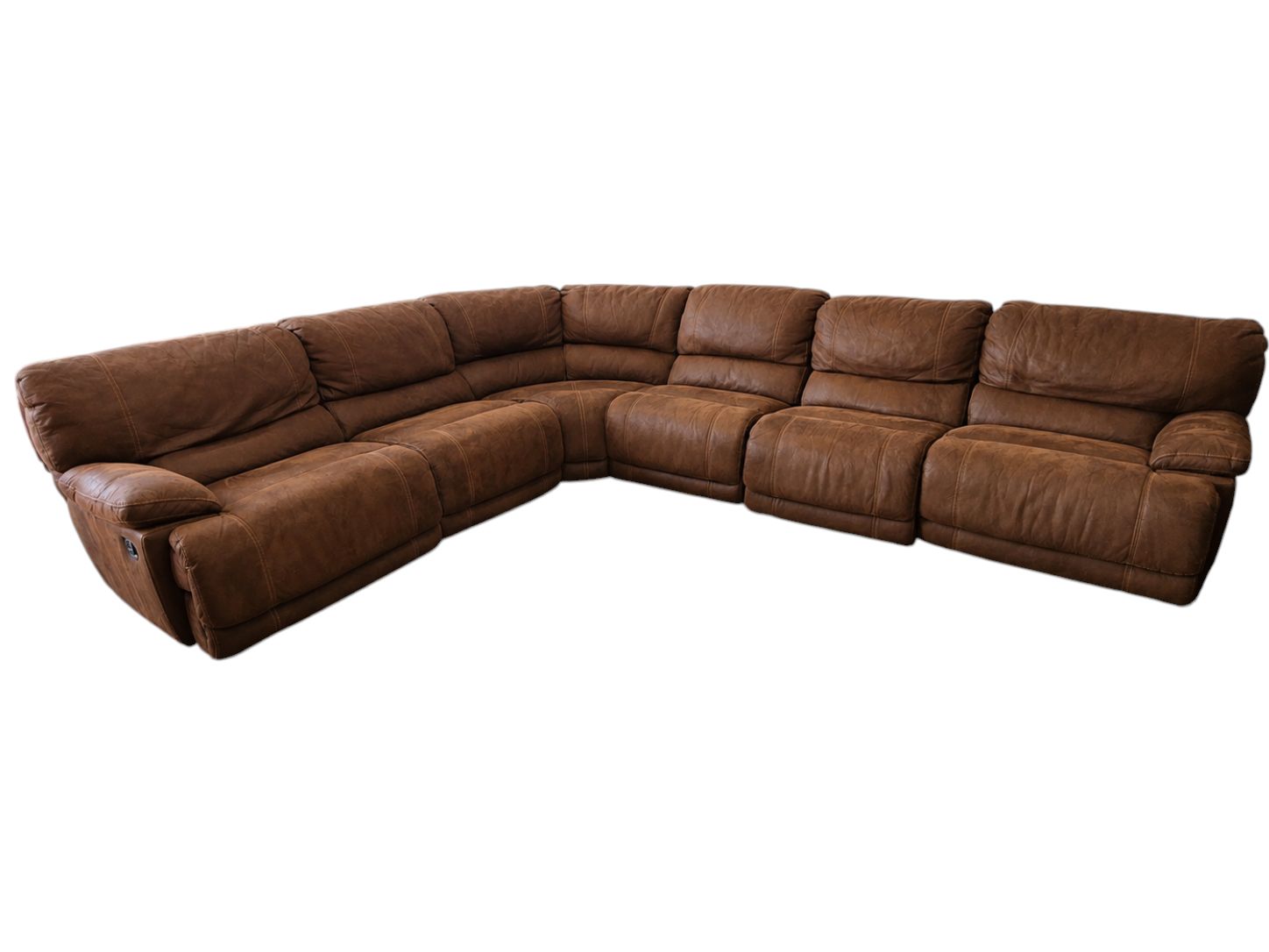 Ashley Furniture Brown Manual Reclining Sectional