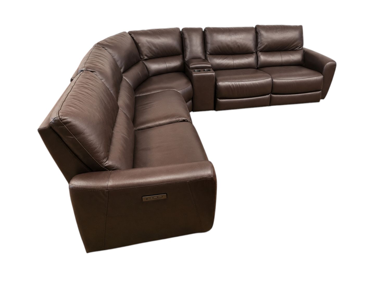 Timberland Co. Dark Brown 6pc Modular Reclining Sectional
