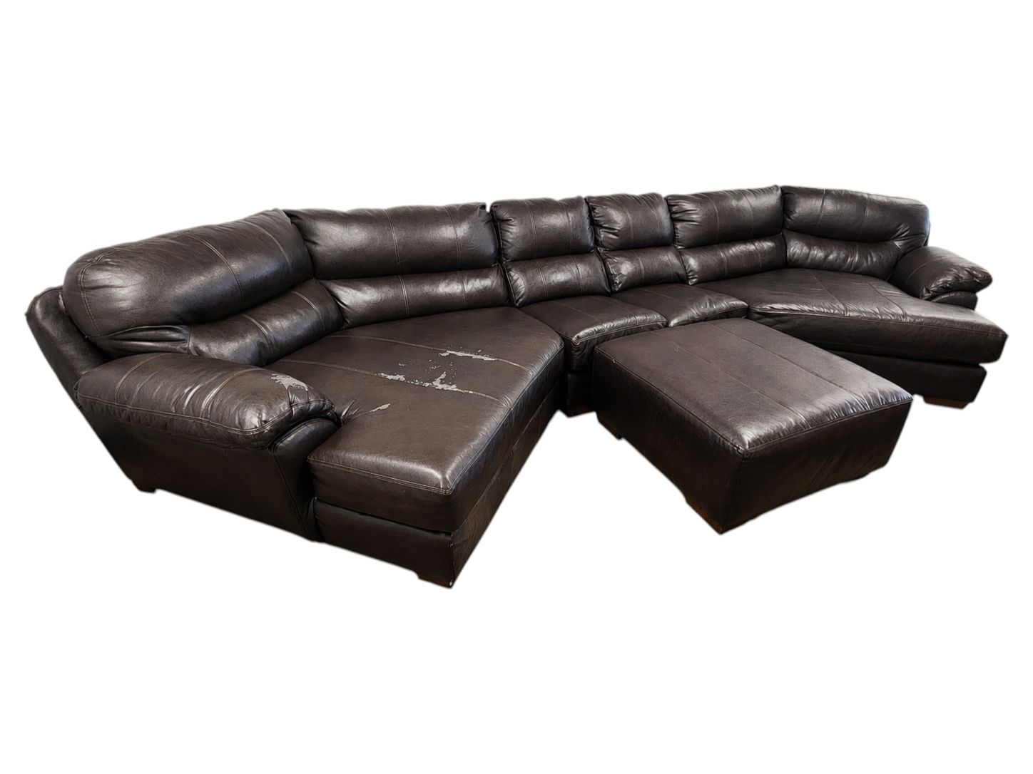 Jackson Furniture Double Cuddler 3pc Sectional with Ottoman