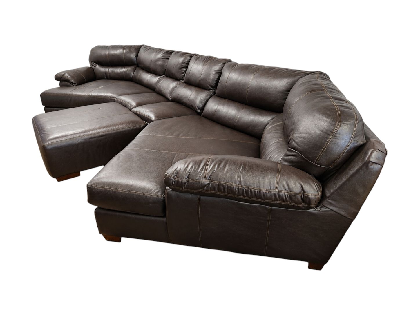 Jackson Furniture Double Cuddler 3pc Sectional with Ottoman - Image 4