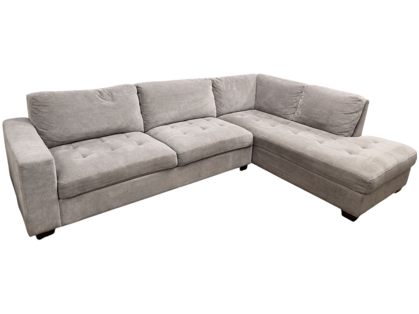 Living Styles Light Gray RAF Chaise Sectional