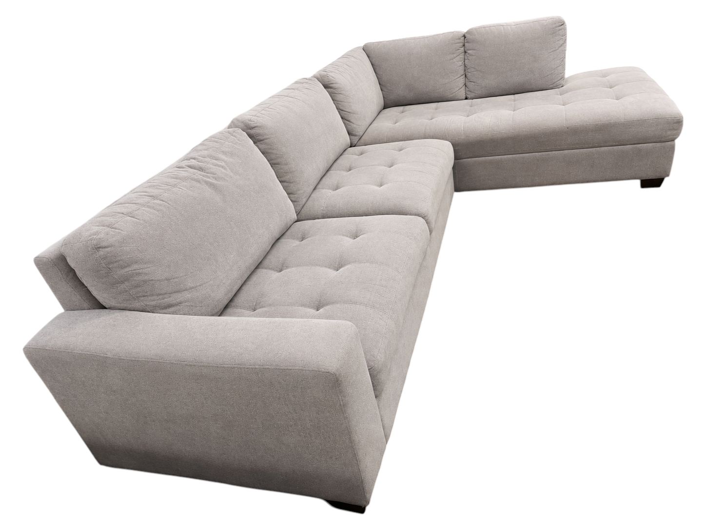 Living Styles Light Gray RAF Chaise Sectional - Image 3