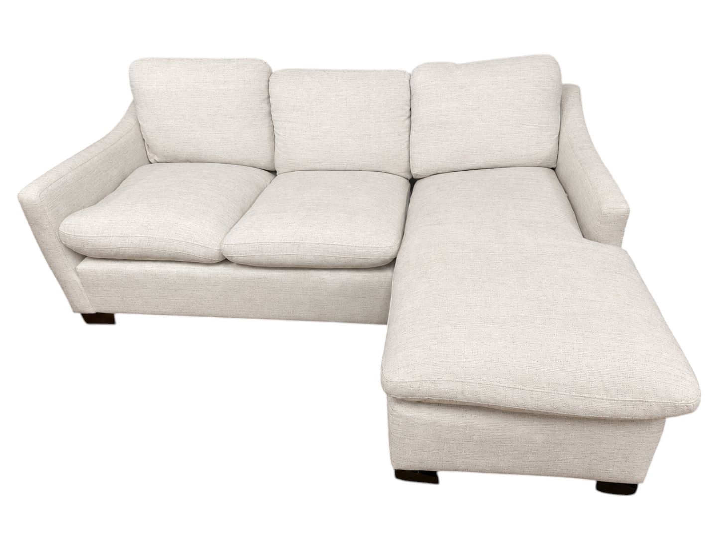 Living White Sectional with Reversible Chaise