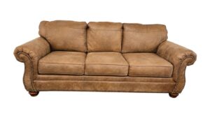 Ashley Furniture Dark Mocha Rolled Arm Couch