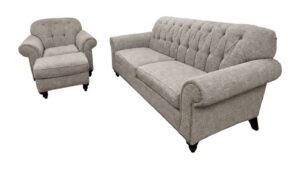 England Inc. Light Gray Sofa Set with Ottoman