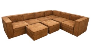 Nolany Tan Customizable Modular Sectional with Multiple Storage & 2 Ottoman