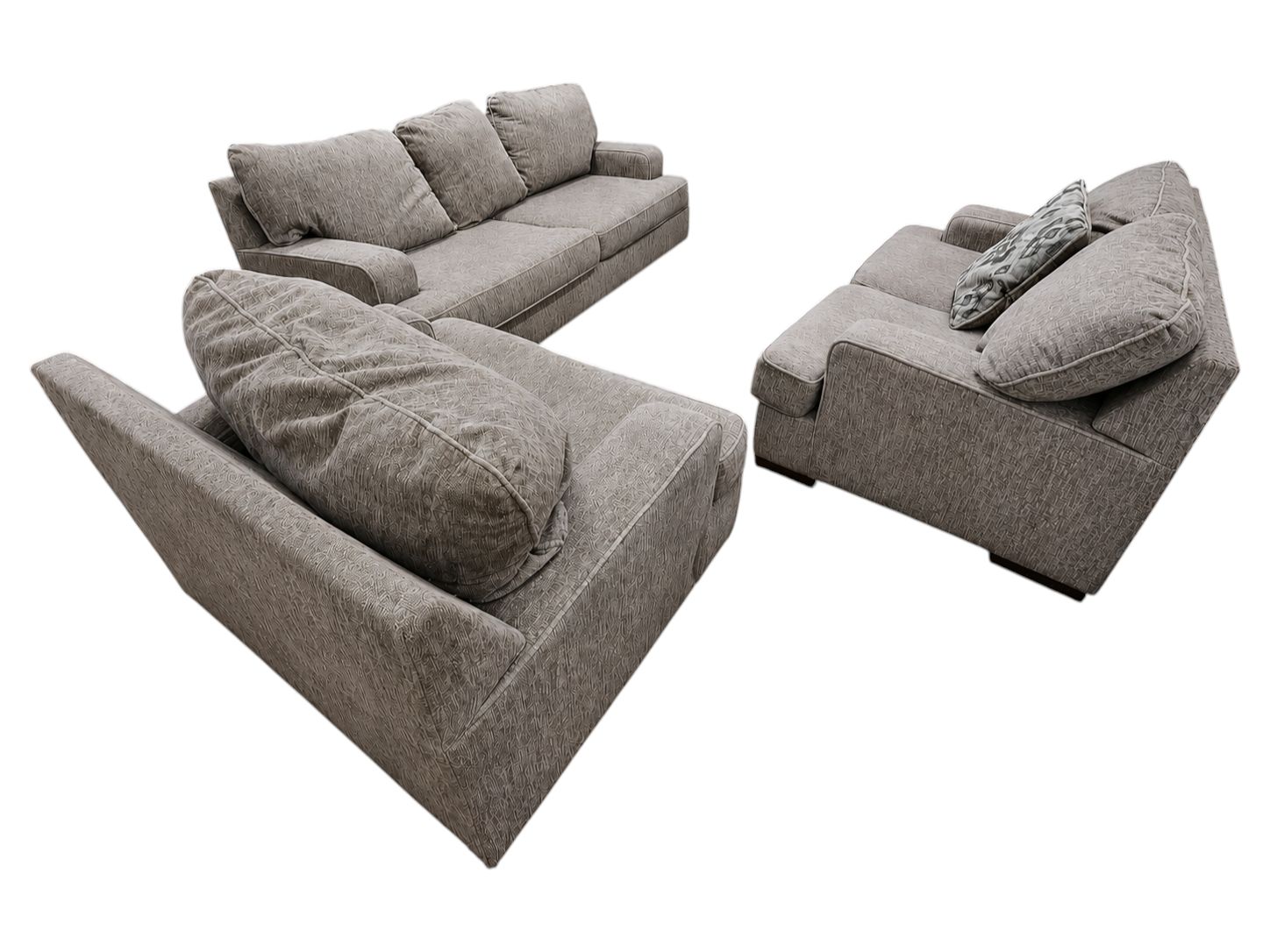 Ashley Furniture Gray Couch with Oversized Loveseat & Chair Set - Image 4