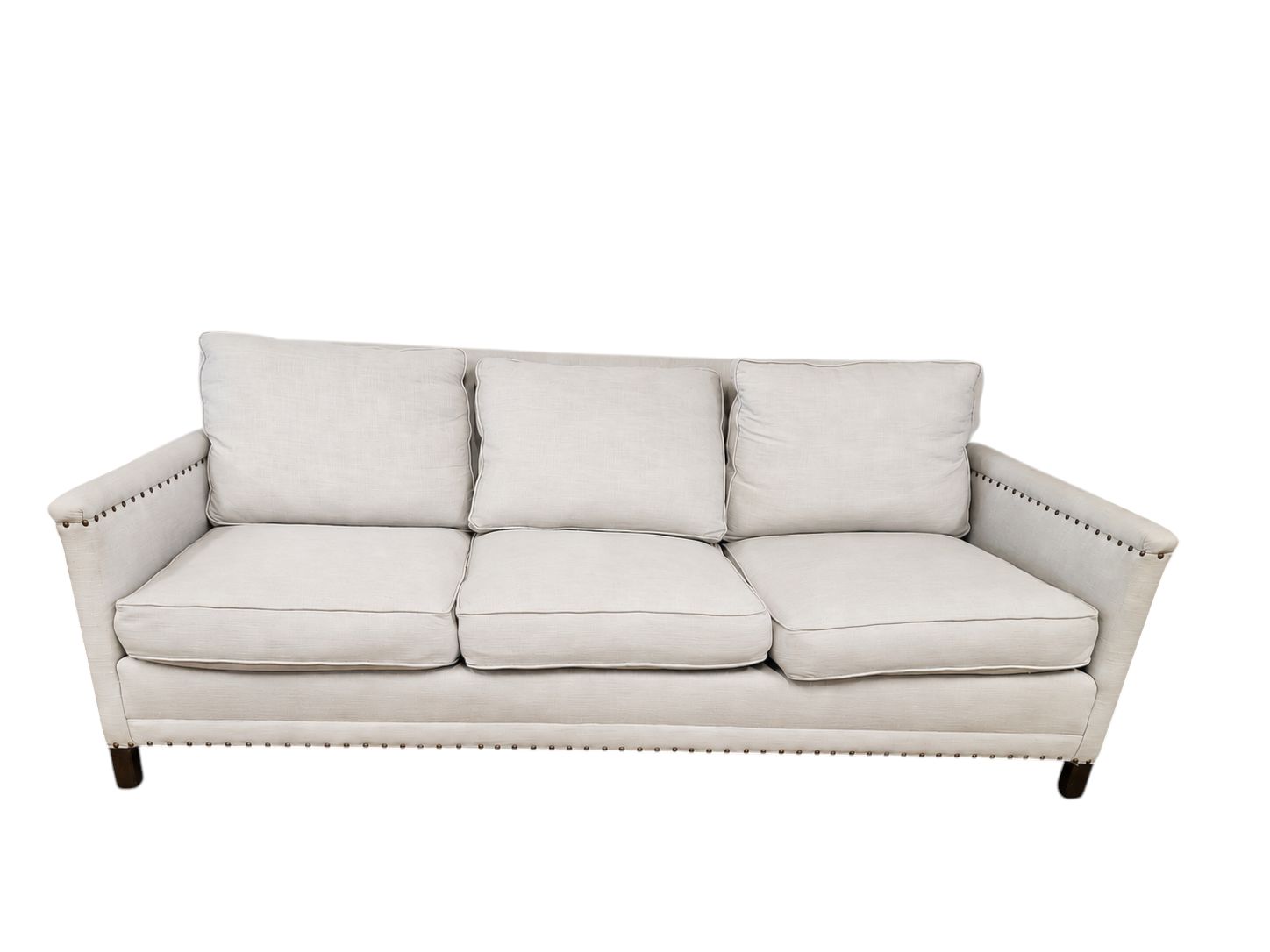 Bruno Platinum Fabric 3-Seat Couch